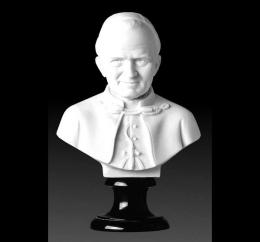 SYNTHETIC MARBLE BUST OF POPE JOHN PAUL II